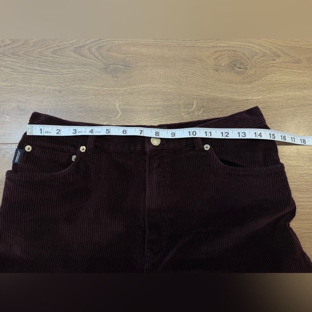 Lauren Ralph Lauren Tapered Corduroy Pants Maroon Size 12 Petite - Picture 7 of 9